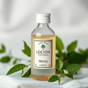 loción corporal con menta